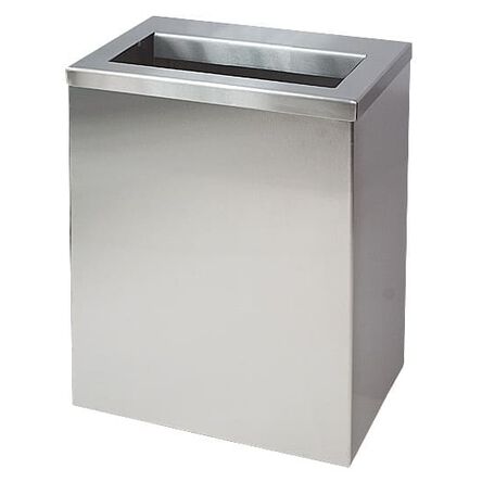 Hygienic waste bin 25 liters matte stainless steel