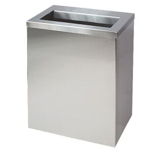 Hygienic waste bin 25 liters matte stainless steel