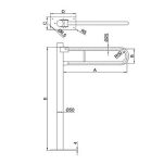 Stojący uchwyt uchylny do łazienek dla osób starszych i niepełnosprawnych