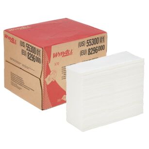 Kimberly Clark WYPALL X70 non-woven cleaning cloth in sheets 1 layer cellulose white