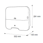 Dozownik Tork mini do ręczników w składce ZZ biały-rysunek