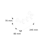Wieszak łazienkowy z trzema haczykami