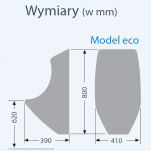 Bezwodny pisuar Urimat Eco wymiary