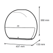 Dozownik Tork do papieru toaletowego w jumbo roli czarny-rysunek