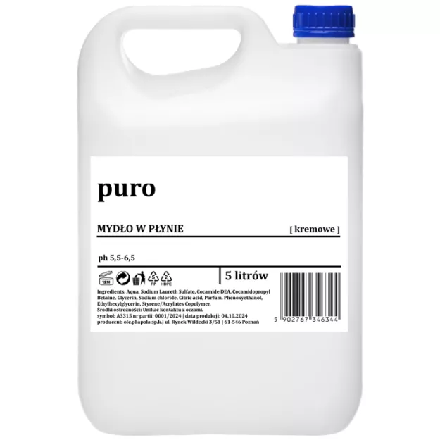 Creamy liquid soap PURO 5 liters