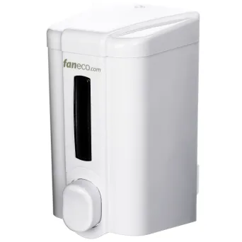 Dispensador de jabón líquido Faneco ECO 0.5 litros plástico blanco