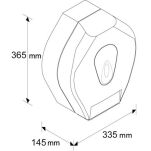 Pojemnik na papier toaletowy MERIDA TOP MEGA okienko SZARE - wymiary