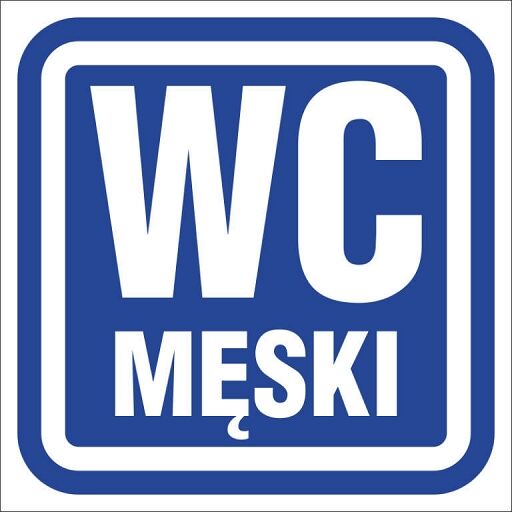 Naklejka na drzwi od WC męskiego