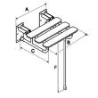 Wymiary siedzenia montowanego naściennie do prysznica dla osób niepełnosprawnych