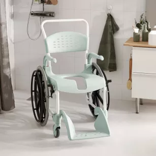 Etac Clean toilet and shower chair 24" sea green