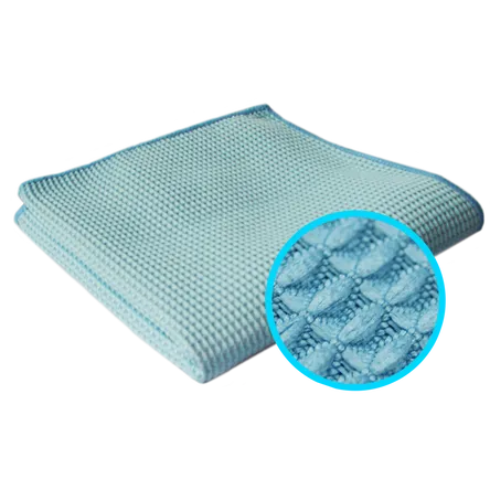 Microfiber waffle cloth 40 x 40 cm blue