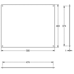 Lustro natynkowe 400 x 400 x 1 mm RODAN - rys.2