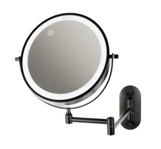 Hotel bathroom mirror Faneco COMO black brass