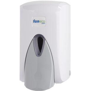 Dispensador de espuma de jabón Faneco POP de 0.5 litros, plástico blanco