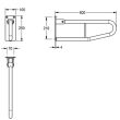 Uchwyt dla niepełnosprawnych Franke uchylny CONTINA CNTX70E