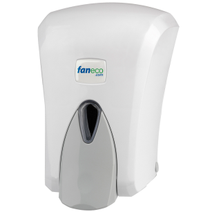 Dispensador de espuma de jabón Faneco POP de 1 litro, plástico blanco