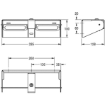 Podwójny uchwyt na papier toaletowy RODAN - rys.2