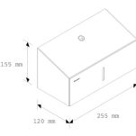 Pojemnik na ręczniki pojedyncze MERIDA STELLA MINI STAL POLEROWANA - wymiary