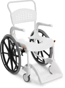 Etac Clean toilet and shower chair 24" wheels white