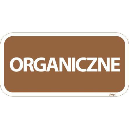 Naklejka na kosz do segregacji odpadów organicznych