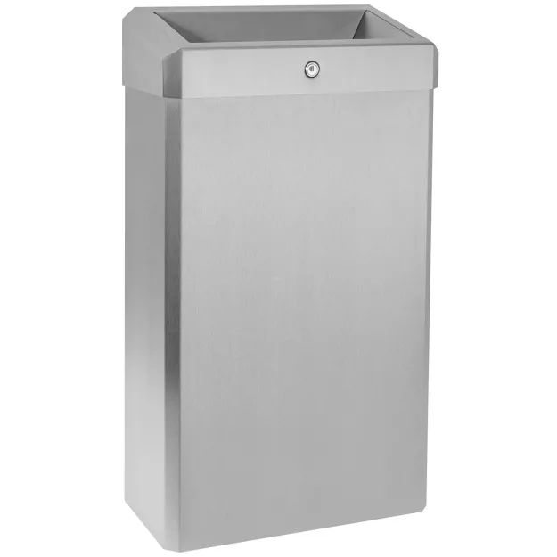 Open Trash Can 33 Liters Sanitario Afilado Matte Steel