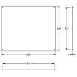 Lustro natynkowe 600 x 500 x 1 mm RODAN - rys.2