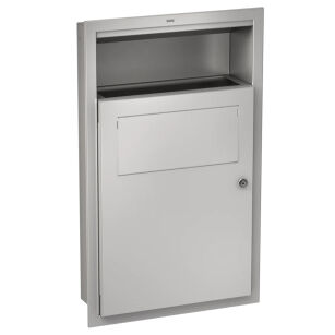 Franke sanitary bin for undermount installation, made of steel.