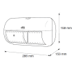 Dozownik Tork do papieru toaletowego w rolkach konwencjonalnych podwójny czarny-rysunek