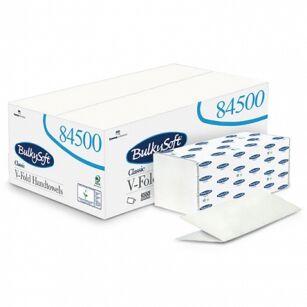 Ręcznik papierowy w składce V Bulkysoft Classic 2 warstwy 4000 szt. biały celuloza