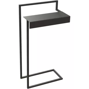 MOKKO black floor coat rack with shelf