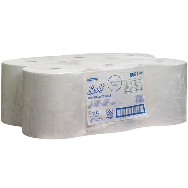 Ręcznik papierowy w rolce biały 6 szt. 304 m Kimberly Clark SCOTT@ 