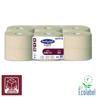 Papel higiénico JUMBO Bulkysoft Havana Forte 12 rollos 2 capas papel reciclado