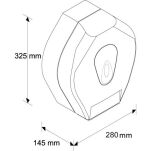 Pojemnik na papier toaletowy MERIDA TOP MAXI okienko SZARE - wymiary