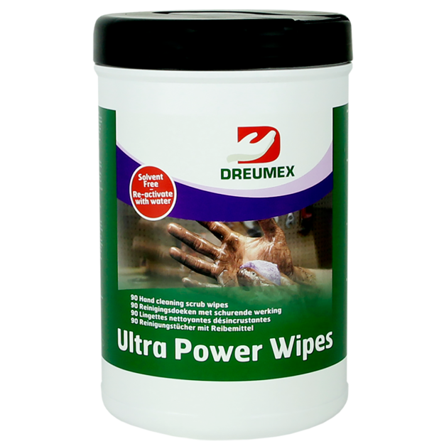 Ściereczki do mycia mocno zabrudzonych rąk Dreumex Ultra Power Wipes 90 