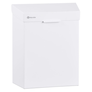 Merida STELLA 4.5 liter hygienic waste bin, steel white.