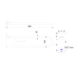 Poręcz łazienkowa uchylna 800 mm Faneco stal szlachetna matowa