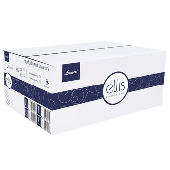 Papierhandtuch ZZ Lamix Ellis Professional 2-lagig 3000 Stück weiß Zellulose