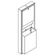 Zestaw wnękowy podajnik ręczników papierowych + pojemnik na odpady STRATOS  - rys.1