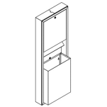 Zestaw wnękowy podajnik ręczników papierowych + pojemnik na odpady STRATOS  - rys.1