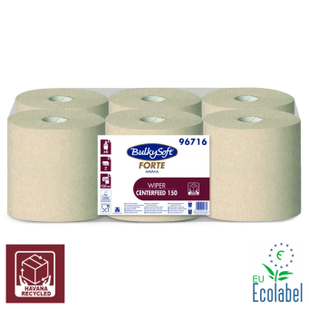 Papierhandtuchrolle Bulkysoft Havana Forte 150m 2-lagig Altpapier 6 Stück