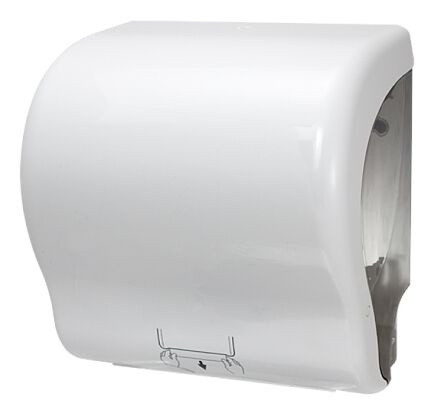 Mechanical Paper Towel Dispenser in White Plastic Roll