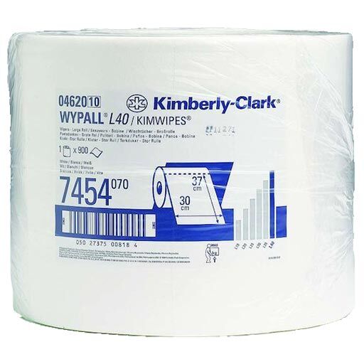 Czyściwo papierowe w dużej rolce Kimberly Clark WYPALL L40 makulatura białe