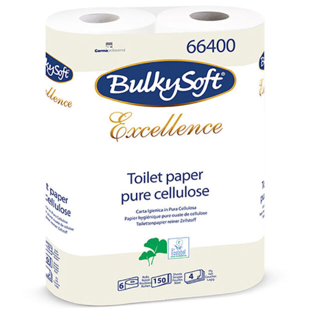 Papier toaletowy czterowarstwowy Bulkysoft Excellence 6 rolek