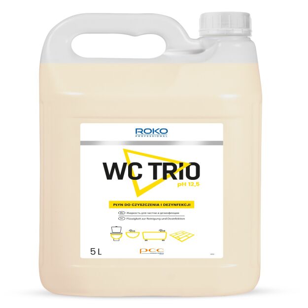 Płyn do czyszczenia i dezynfekcji toalet ROKO PROFESSIONAL WC TRIO 5 litrów