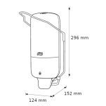 Dozownik łokciowy do mydła w płynie Tork ELEVATION S1 1 litr plastik biały