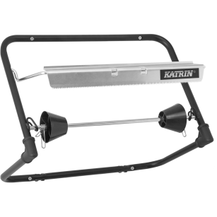 Wall-mounted wiper dispenser 40 cm Katrin black steel