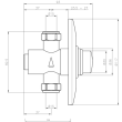 Zawór pisuarowy podtynkowy samozamykający Faneco 1/2
