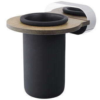 Bathroom cup black Bisk BERGEN