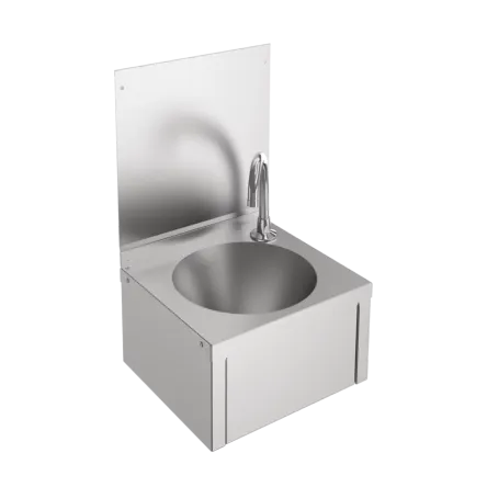 Lavabo con grifo para accionar con la rodilla KWC Anima