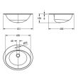 Umywalka stalowa owalna wbudowywana RONDO RNDH451-O połysk